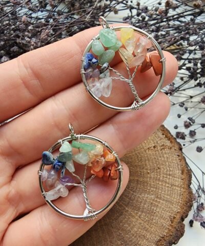 3 CM Ağaç Kırık Çakra Taşı Kolye Ucu