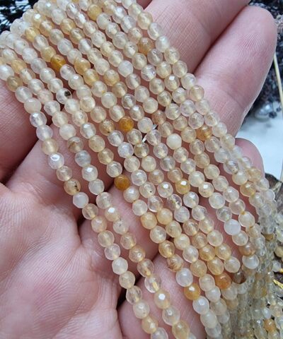 3 Mm Faset Sitrin Renkli Kuvars Dogal Tas 3