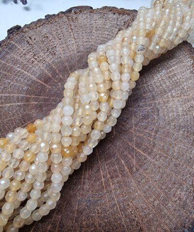 3 Mm Faset Sitrin Renkli Kuvars Dogal Tas