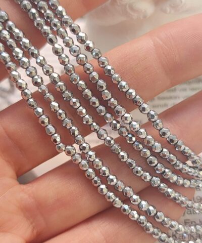 3 Mm Fasetli Kure Hematit Dogal Tas Gumus