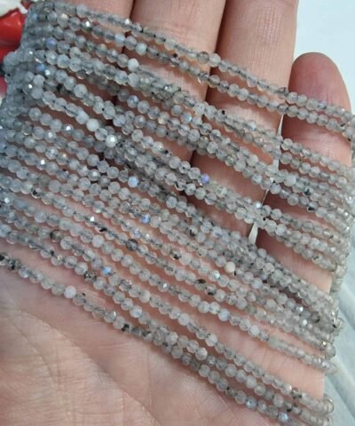 3 MM Fasetli Labradorit Doğal Taş Boncuk