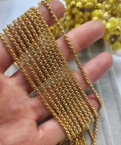 3 MM Kobra Altın Kaplama Takı Zinciri