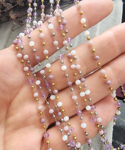 3 MM Zirkon Taşlı Çelik Takı Zinciri