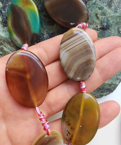 30x40 MM Oval Kahve Akik Taşı