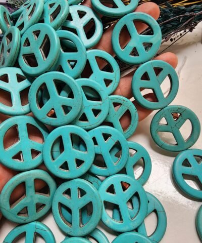 3.5 CM Peace XXL Doğal Turkuaz TaşI