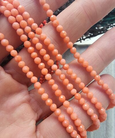 3.5 MM Fasetli Küre Mercan Doğal Taşı - 501