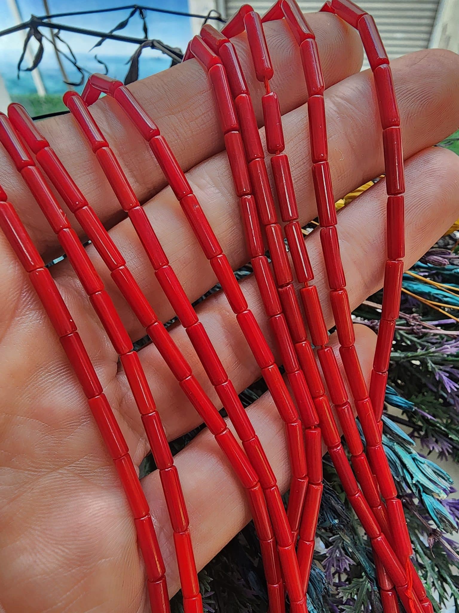 3X10 MM Silindir Mercan Doğal Taşı