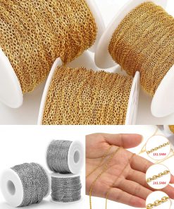 3x2 MM SF240 Büyük Klasik Takı Zinciri 100 Metre