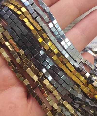 3x3 MM Küp Hematit Doğal Taş