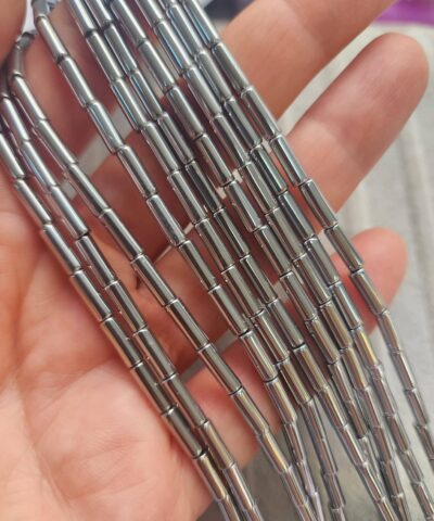 3x9 Mm Silindir Hematit Dogal Tas Gumus