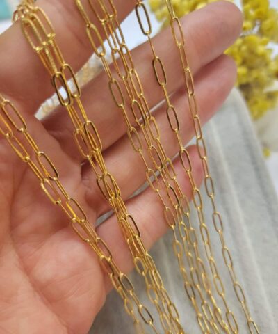 3x9 Mm Yassi Atac Altin Kaplama Taki Zinciri