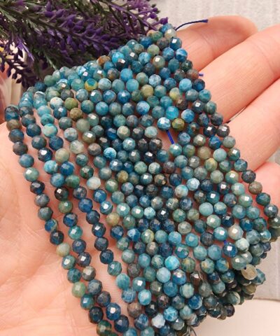 4 Mm Apatit Fasetli Dogal Tas Boncuk