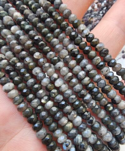 4 Mm Beril Rondela Dogal Tas 4