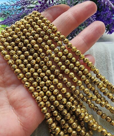 4 Mm Delikli Kure Hematit Dogal Tas