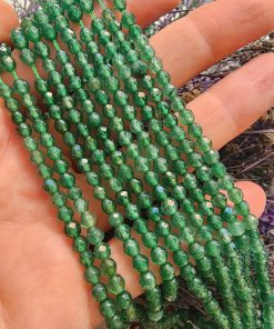 4 MM Faset Ceyt Yeşil Akik Taşı