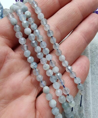 4 Mm Faset Kesim Aaa Akuamarin Dogal Tas 4