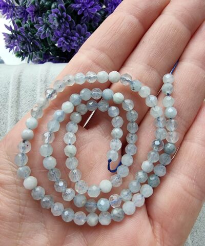 4 Mm Faset Kesim Aaa Akuamarin Dogal Tas