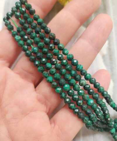 4 Mm Faset Kesim Malahit Tasi