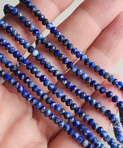 4 Mm Faset Rondela Lapis Lazuli Tasi 2