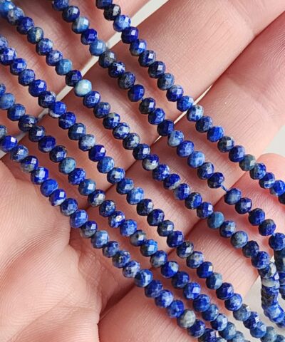 4 Mm Faset Rondela Lapis Lazuli Tasi