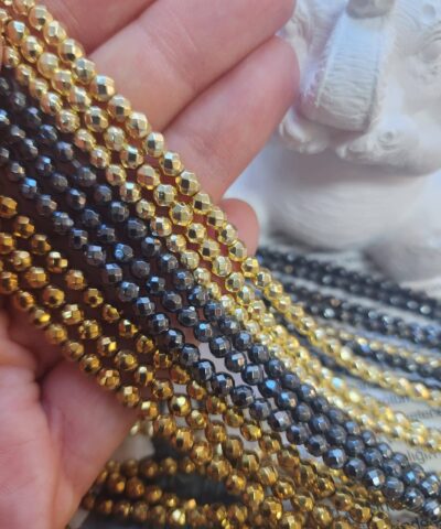4 Mm Fasetli Kure Hematit Dogal Tas 4