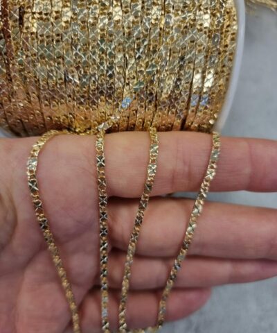 4 Mm Karamaz Taki Zinciri Altin Kaplama 6