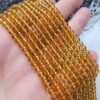 4 Mm Kehribar Renkli Faset Kuvars Dogal Tas