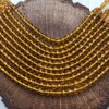 4 Mm Kehribar Renkli Faset Kuvars Dogal Tas 2