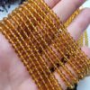 4 Mm Kehribar Renkli Faset Kuvars Dogal Tas 3