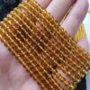 4 Mm Kehribar Renkli Faset Kuvars Dogal Tas 4