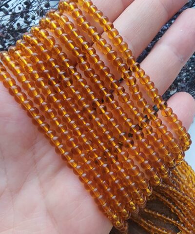 4 Mm Kehribar Renkli Kuvars Dogal Tas 6