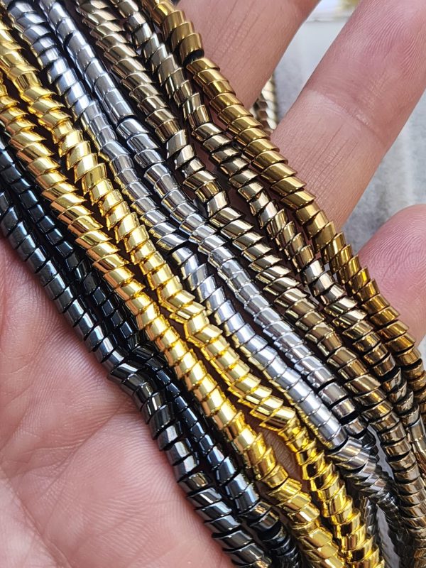 4 Mm Kesme Silindir Hematit Dogal Tas