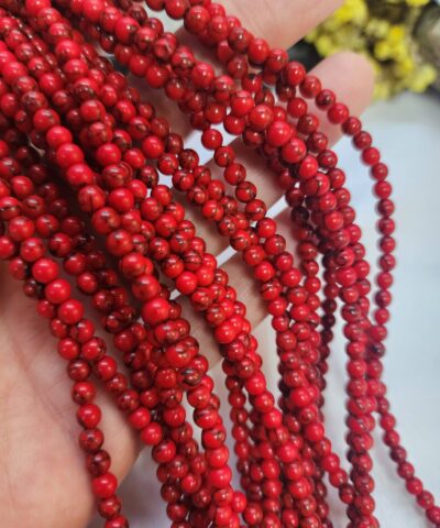 4 MM Kırmızı Turkuaz Ceyt Kuvars Taşı