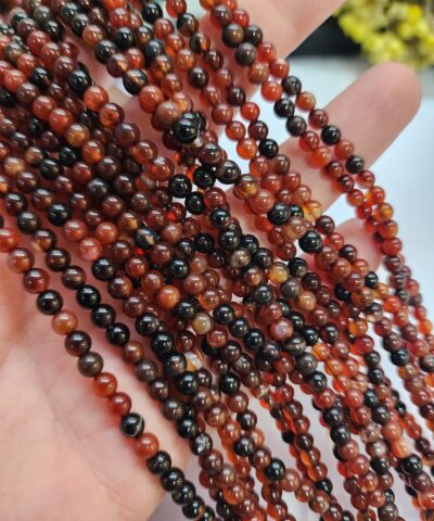 4 MM Küre Kahve Akik Taşı