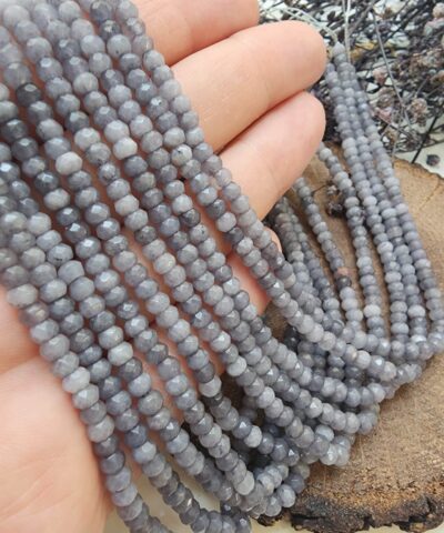 4 Mm Labradorit Kuvars Rondela Dogal Tas