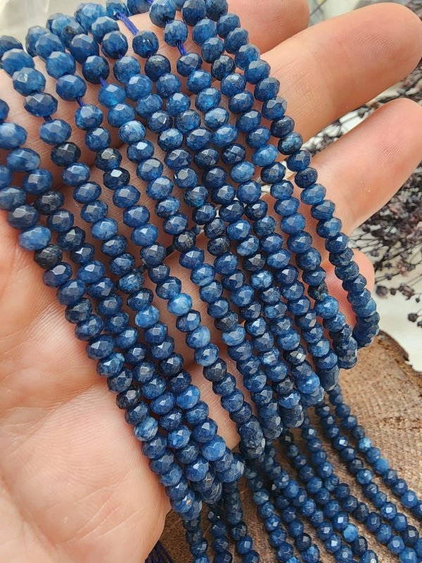 4 MM Lapis Kuvars Rondela Doğal Taş