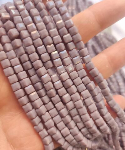 4 MM Lila Küp Kristal