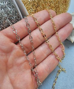 4 MM Oval Badem Takı Zinciri