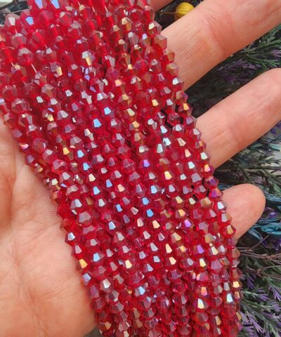 4 Mm Piramit Kristal Boncuk 510