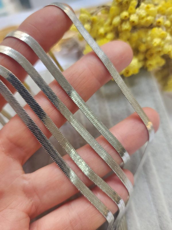 4 MM Rodyum İtalyan Takı Zinciri