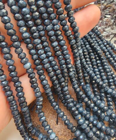 4 Mm Safir Kuvars Rondela Dogal Tas