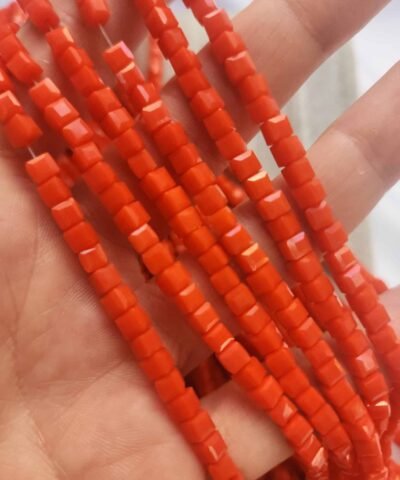 4 MM Turuncu Küp Kristal