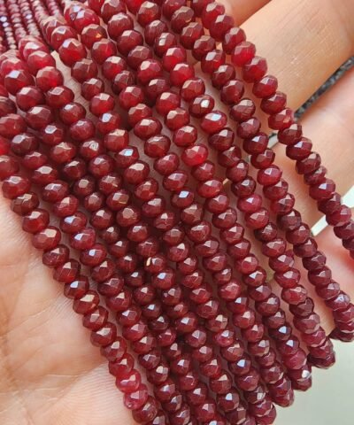 4 Mm Yakut Kuvars Rondela Dogal Tas