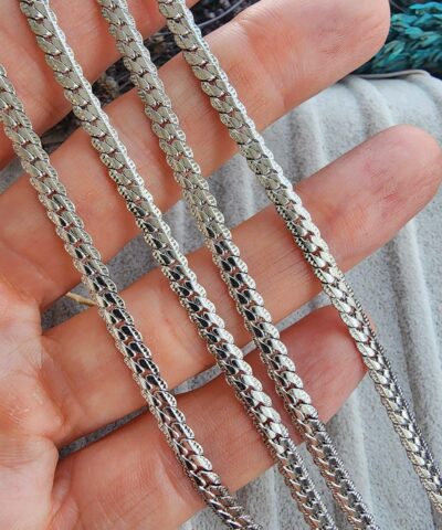 4 MM Yassı Yılan Çelik Takı Zincir - 501