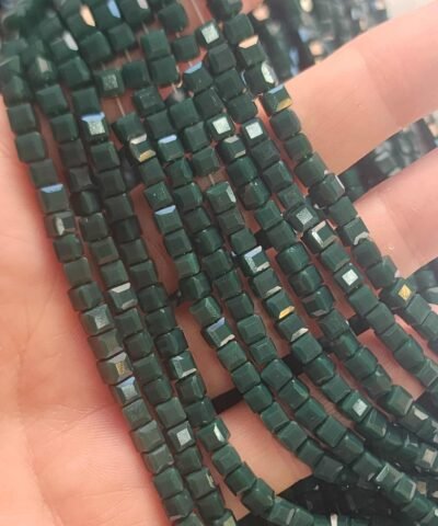 4 MM Yeşil Küp Kristal