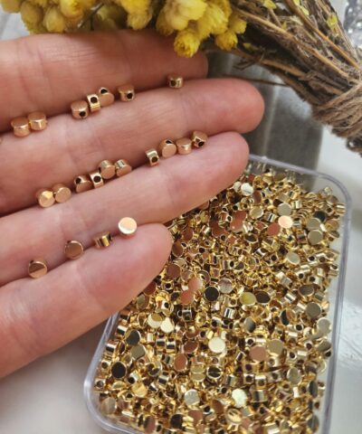 4 Mm Yuvarlak Ara Taki Malzemesi Gold