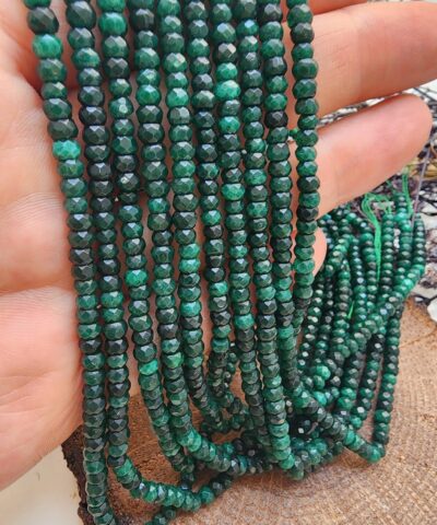 4 Mm Zumrut Kuvars Rondela Dogal Tas