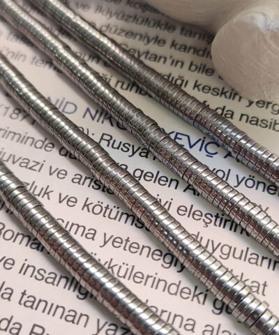 4x1 Mm Disk Hematit Dogal Tas Gumus