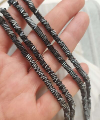 4x1 Mm Egik Kare Hematit Dogal Tas Fume