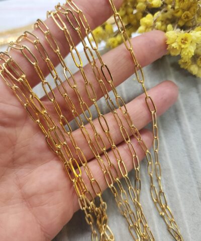 4x11 Mm Yassi Atac Altin Kaplama Taki Zinciri